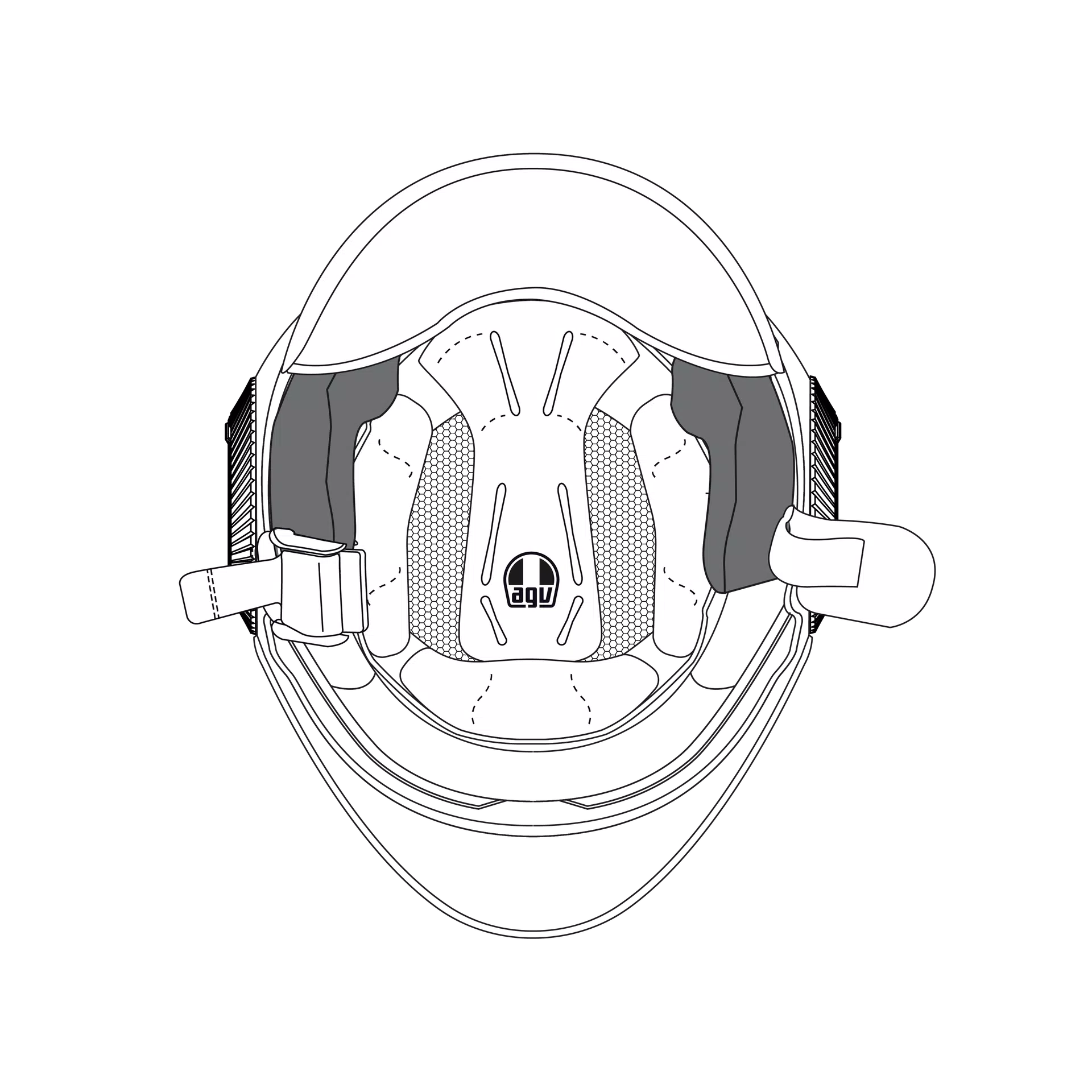 AGV CHEEK PADS BLADE/BLADE LX/BLADE AIR-NET - NEUTRAL