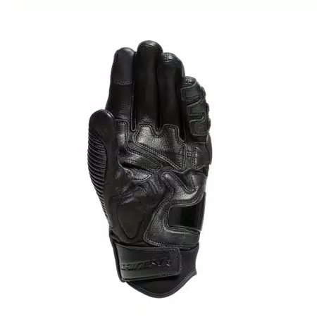 X-RIDE - MEN'S MOTORCYCLE LEATHER GLOVES - BLACK/BLACK - 3