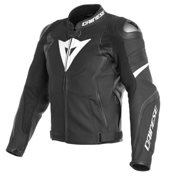 avro-4-giacca-moto-in-pelle-uomo-black-matt-black-matt-white image number 0