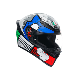 K1 S BANG MATT ITALY/BLUE - MOTORBIKE FULL FACE HELMET E2206