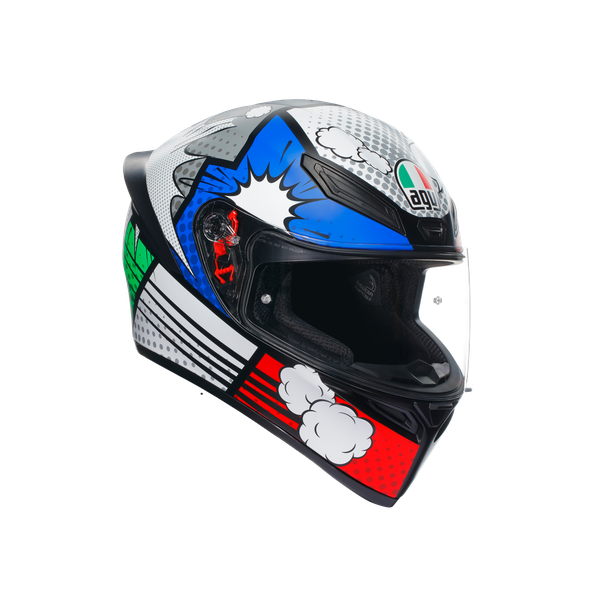 k1-s-bang-matt-italy-blue-motorbike-full-face-helmet-e2206 image number 0