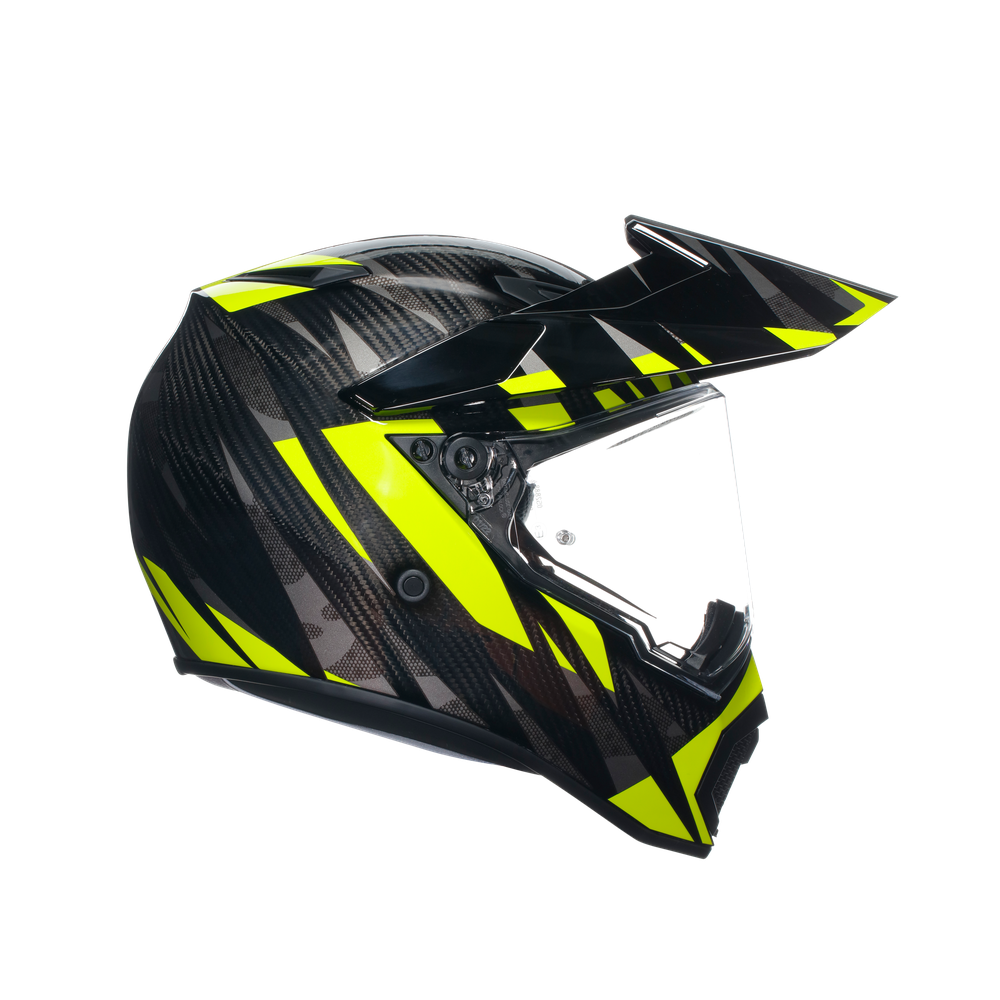 ax9-steppa-carbon-grey-yellow-fluo-casco-moto-integrale-e2205 image number 2