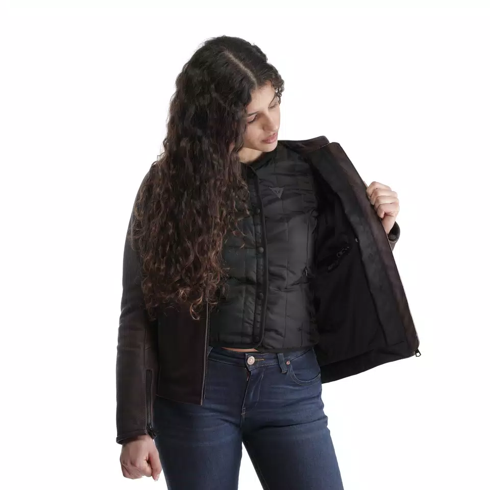 ITINERE - WOMEN'S MOTORCYCLE LEATHER JACKET - BORDEAUX - 12