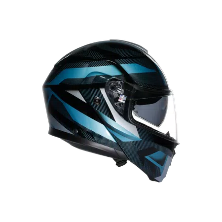STREETMODULAR LEDRO MATT BLACK/POWDER BLUE - MOTORBIKE FLIP UP HELMET DOT(E2206) -  - 3