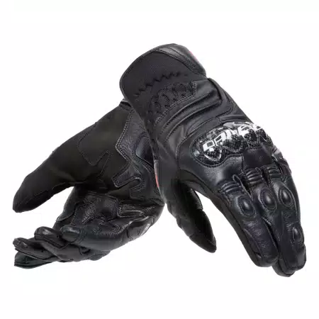 CARBON 4 SHORT LEATHER GLOVES - BLACK/BLACK - 5