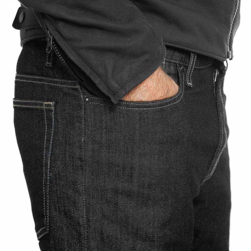 DENIM REGULAR - MEN'S MOTORCYCLE JEANS - BLACK - 8