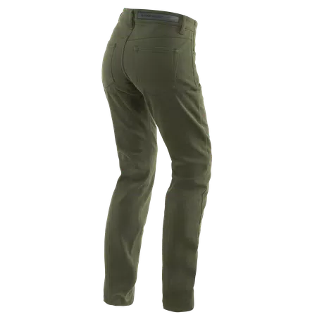 CASUAL SLIM - WOMEN'S MOTORCYCLE PANTS IN FABRIC - OLIVE - 2