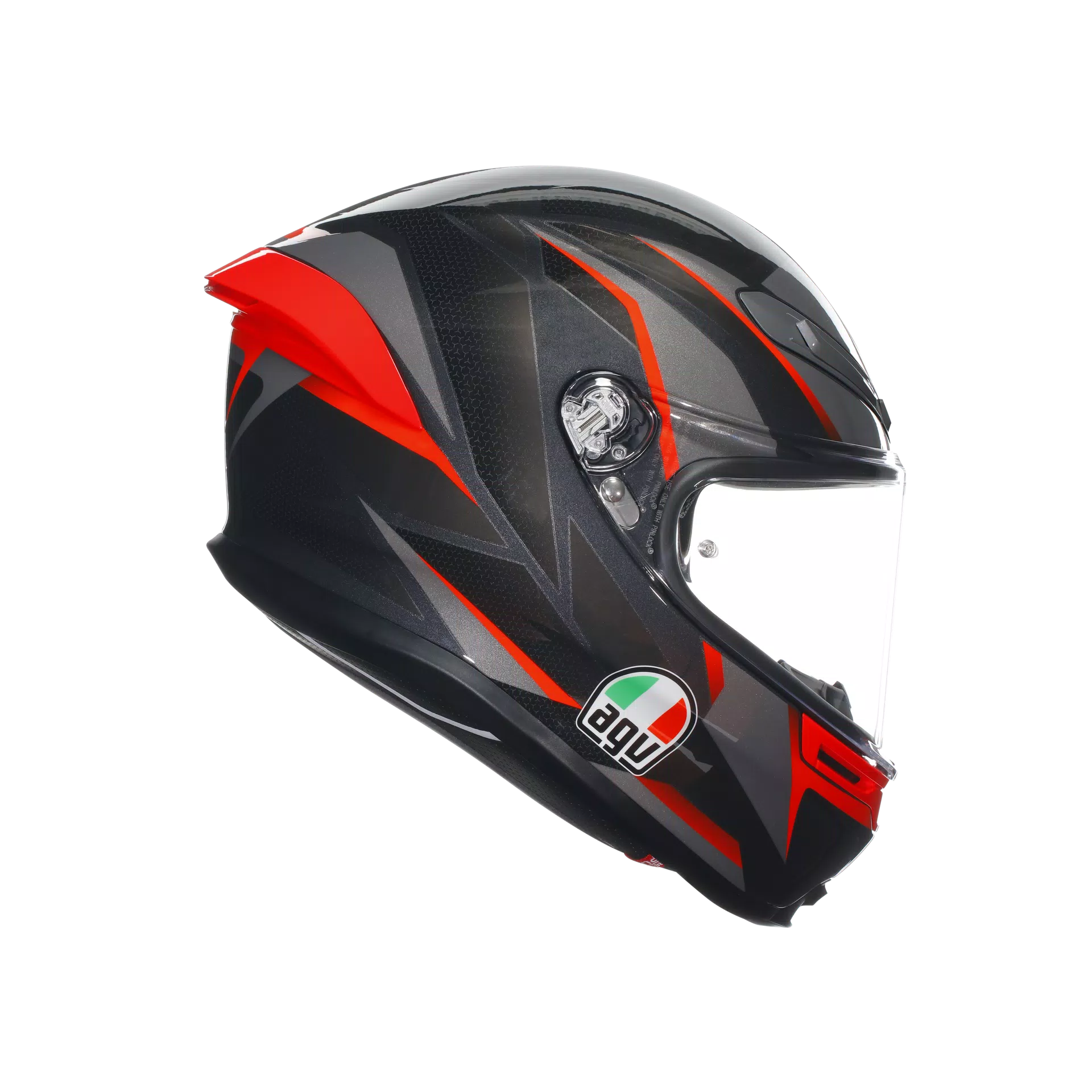 K6 S SLASHCUT BLACK/GREY/RED - MOTORBIKE FULL FACE HELMET DOT (E2206)