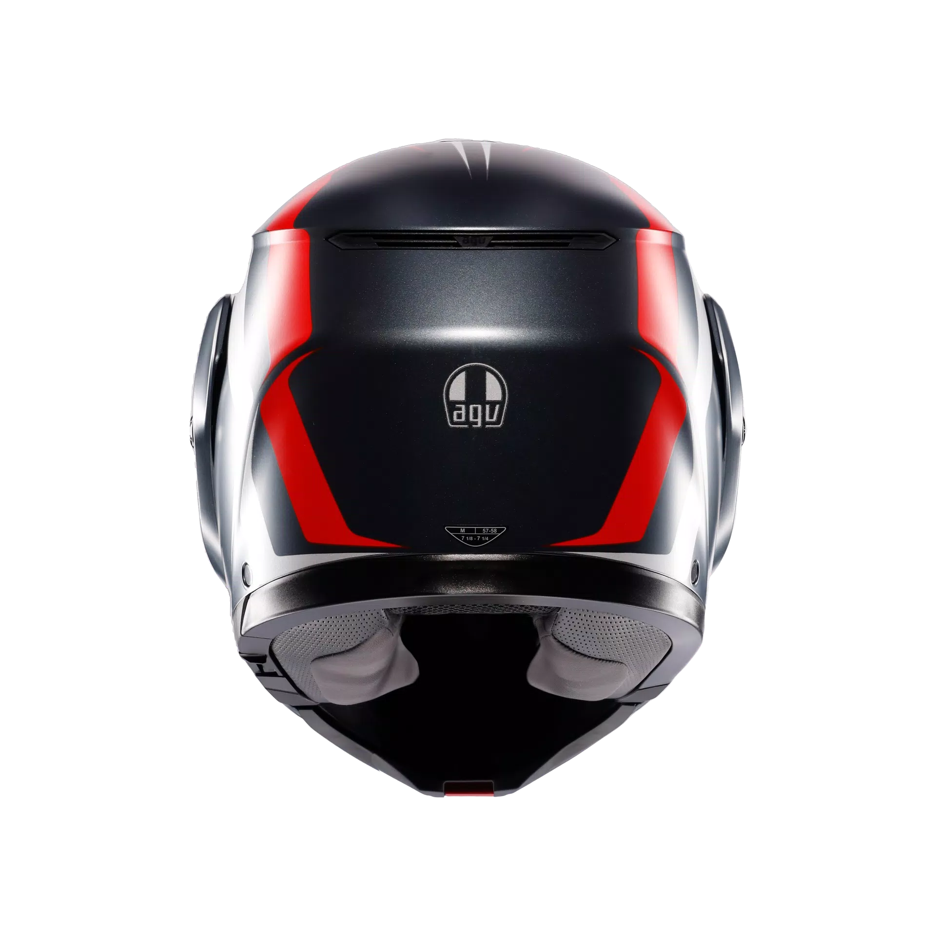 STREETMODULAR RESIA MATT GREY/SILVER/RED - MOTORBIKE FLIP UP HELMET DOT(E2206)
