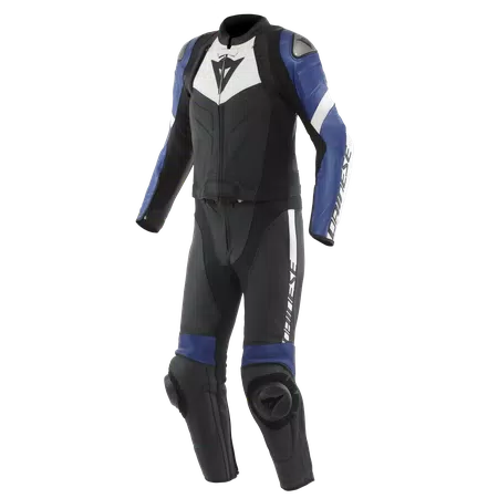 AVRO 4 LEATHER 2PCS SUIT - BLACK/WHITE/BLUE - 1