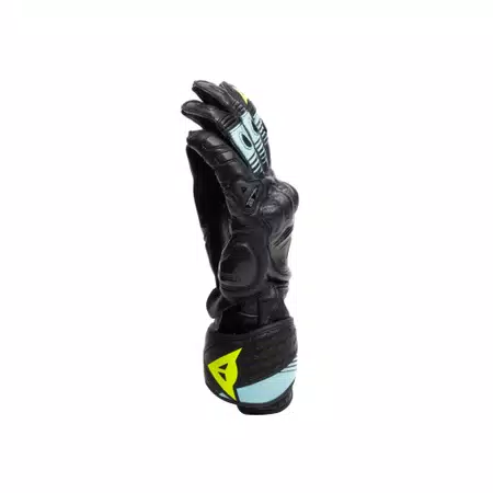 FIERO - LEREN RACE MOTORFIETSHANDSCHOENEN - BLACK/WATER/YELLOW FLUO - 4