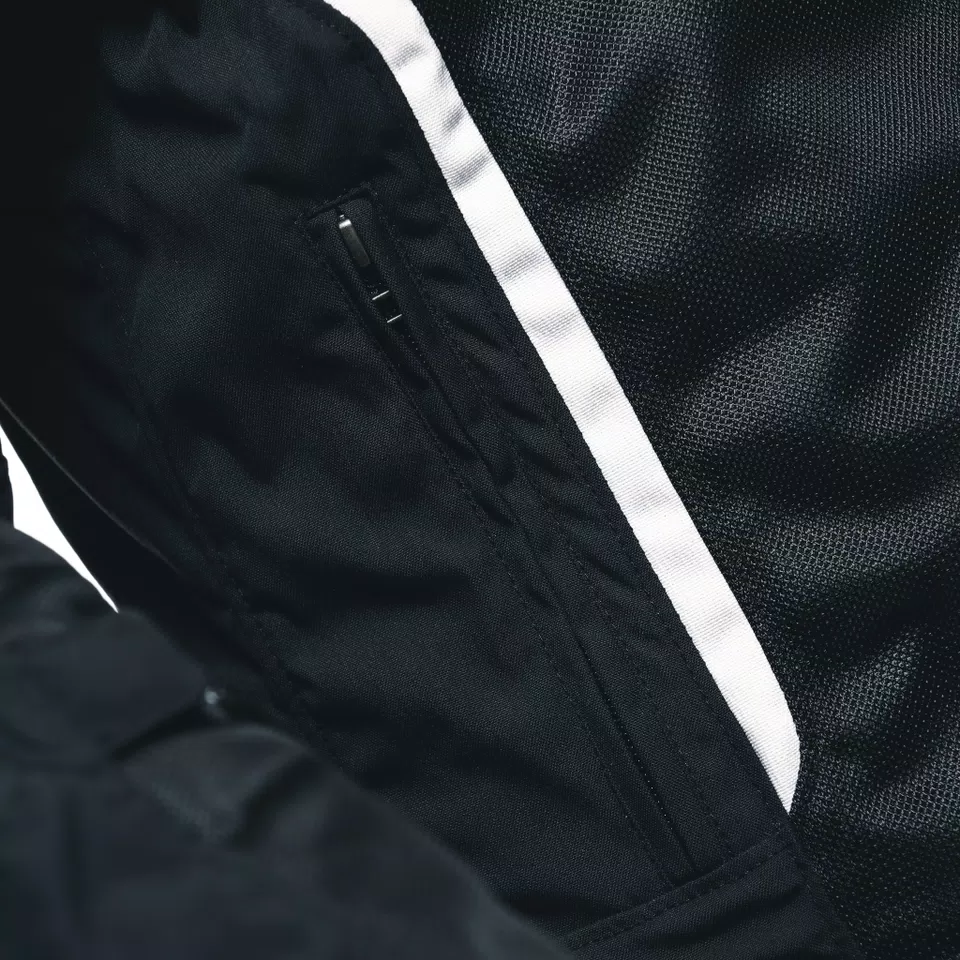 AIR FRAME 3 TEX - MEN'S SUMMER MOTORCYCLE JACKET IN FABRIC - BLACK/BLACK/WHITE - 8