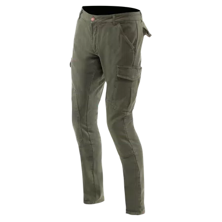 CARGO - MEN SLIM TAPERED MOTORCYCLE PANTS - ARMY-GREEN - 1