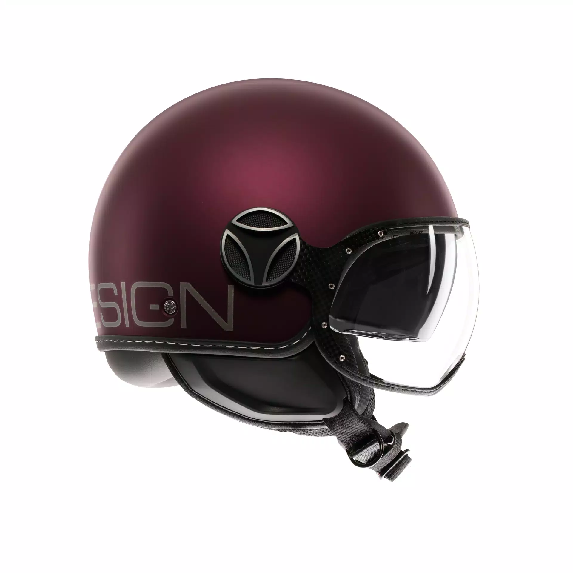 MOMODESIGN FGTR EVO MATT AMARENA / SILVER - JET HELMET WITH DUAL VISOR E2206