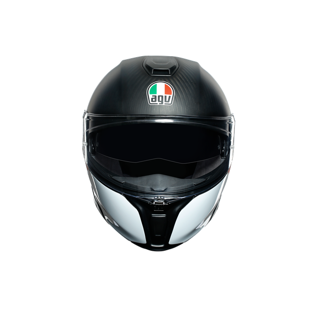 sportmodular-layer-carbon-red-blue-casco-moto-modulare-e2205 image number 1