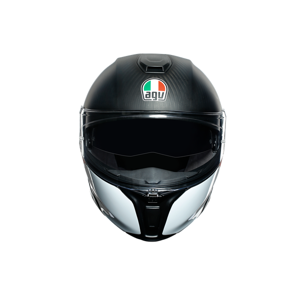 sportmodular-layer-carbon-red-blue-casque-moto-modulaire-e2205 image number 1