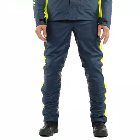 STORM 2 - UNISEX MOTORCYCLE RAIN PANTS - BLACK-IRIS/FLUO-YELLOW - 3
