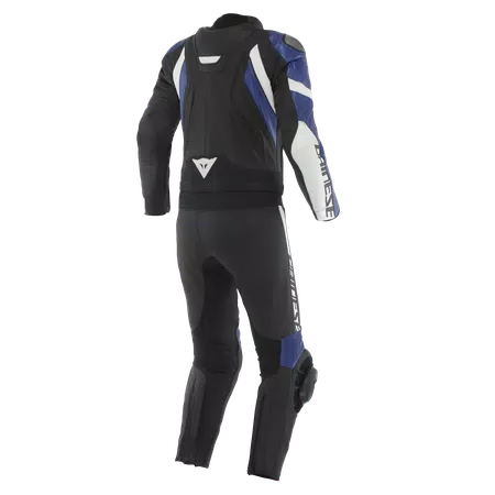 AVRO 4 - HEREN 2-DELIG MOTORFIETS LEREN PAK - BLACK/WHITE/BLUE - 2