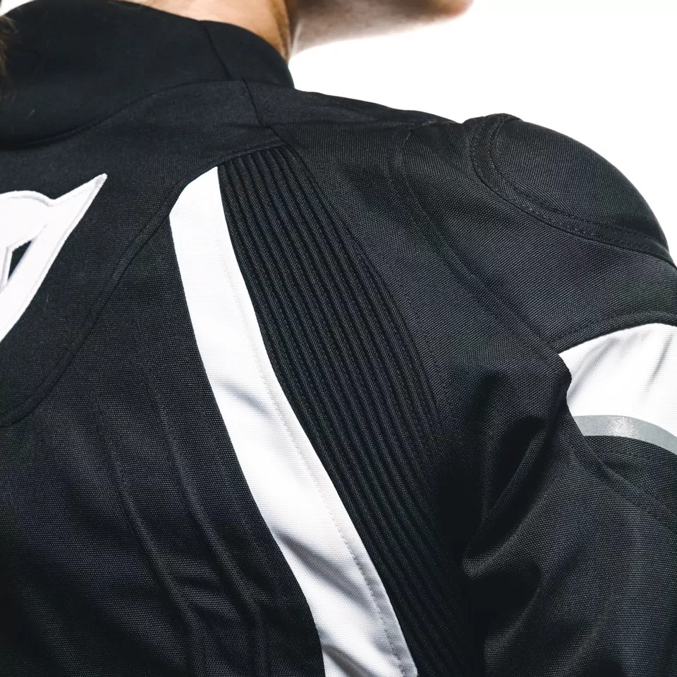 AVRO 5 TEX - WOMEN'S MOTORCYCLE JACKET IN FABRIC - BLACK/WHITE/BLACK - 13