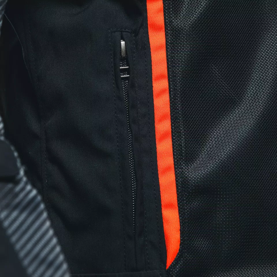 AIR FRAME 3 TEX - MEN'S SUMMER MOTORCYCLE JACKET IN FABRIC - BLACK/BLACK/RED-FLUO - 9