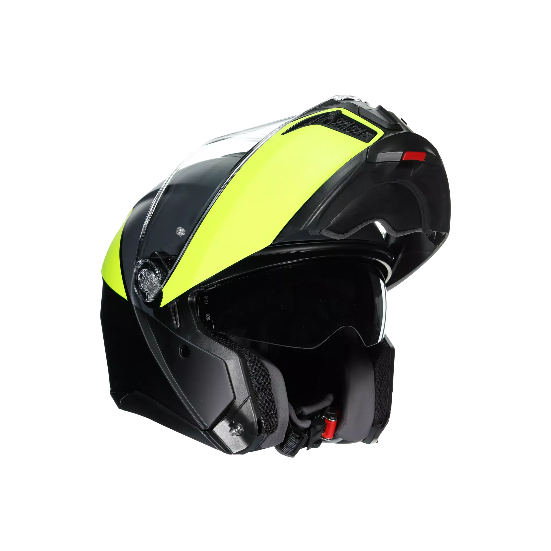 TOURMODULAR BALANCE MATT BLACK/YEL FL/GREY - MOTORRAD MODULARHELM E2206