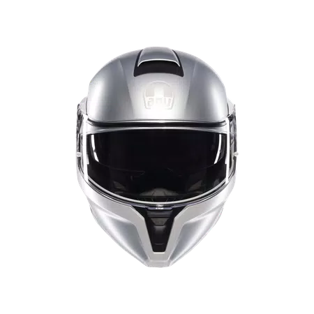 STREETMODULAR LEVICO MATT DOUBLE LIGHT GREY - MOTORBIKE FLIP UP HELMET E2206 -  - 2