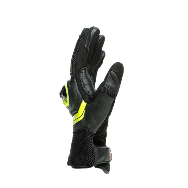 mig-3-unisex-leather-gloves-black-fluo-yellow image number 1