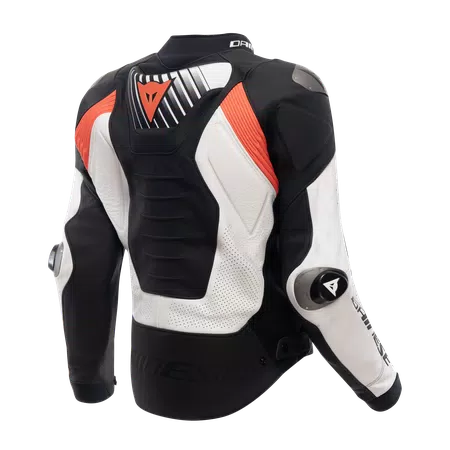 SUPER SPEED 5 LEATHER JACKET PERF. - BLACK/WHITE/RED-FLUO - 2