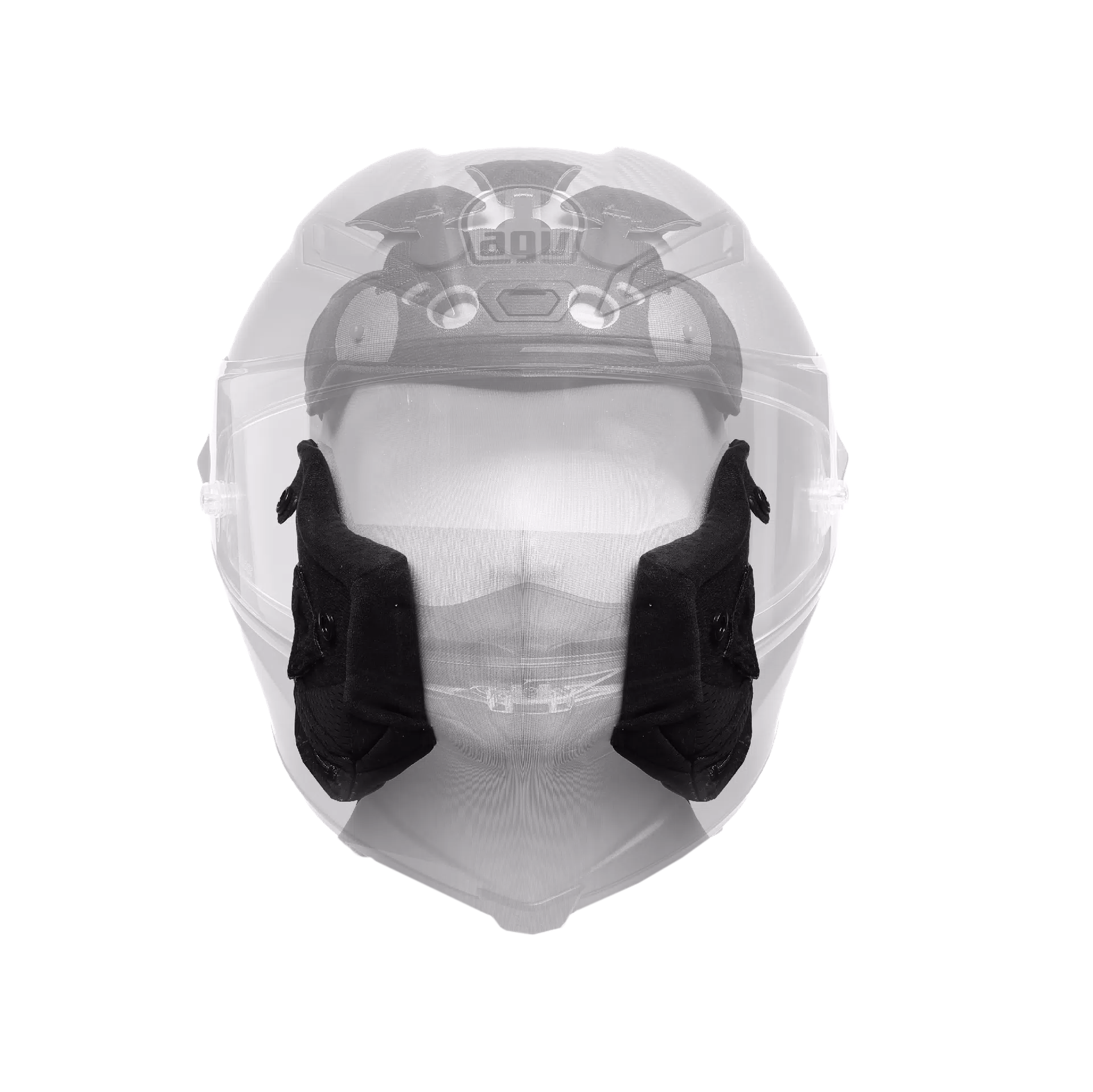 AGV CHEEK PADS PISTA GP RR - GREY/YELLOW