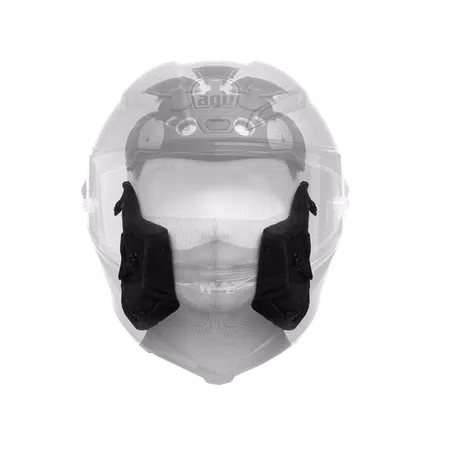 AGV CHEEK PADS PISTA GP RR - GREY/YELLOW -  - 1