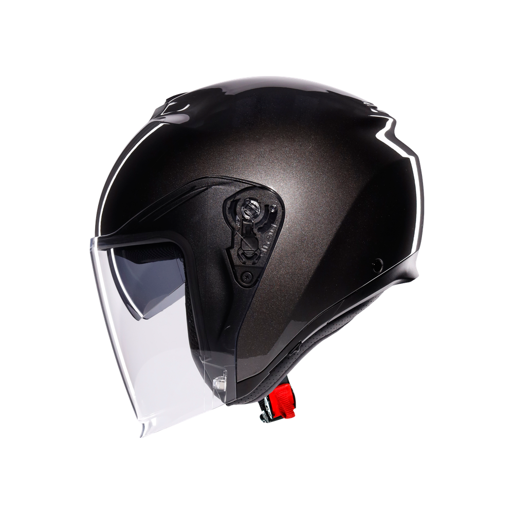 irides-mono-asfalto-grey-motorbike-open-face-helmet-e2206 image number 3