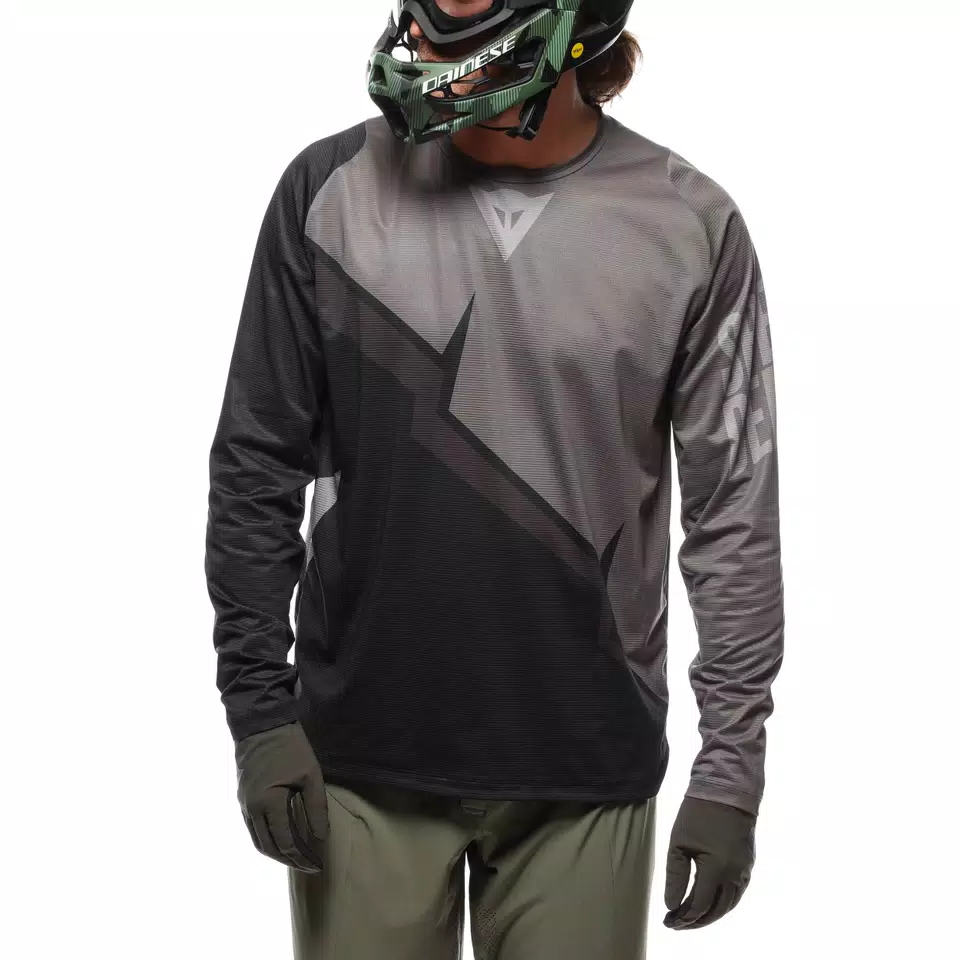 HG AER JERSEY LS - MAGLIA BICI MANICHE LUNGHE UOMO - BLACK/GREY - 4