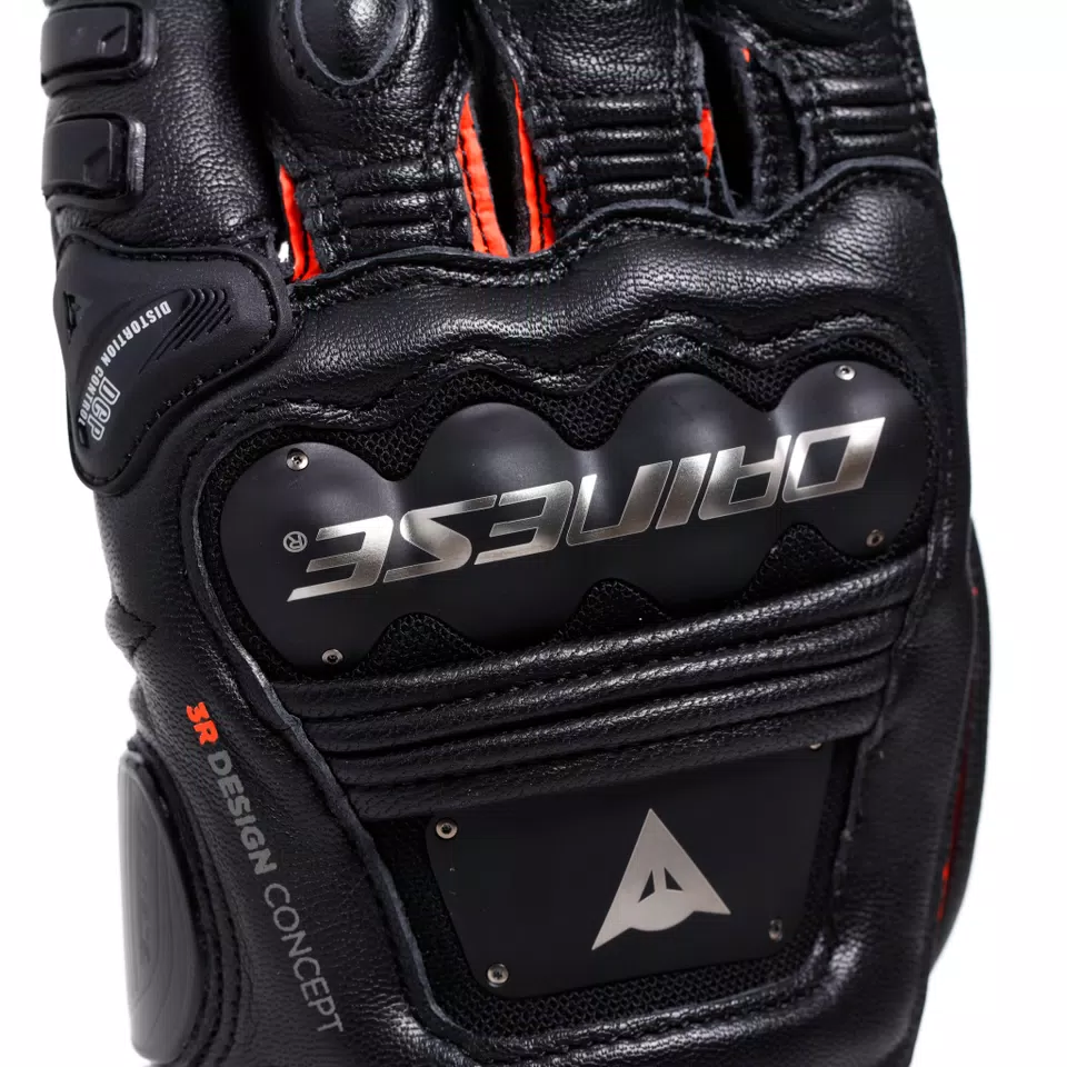 STEEL-PRO GLOVES - BLACK/FLUO-RED - 6
