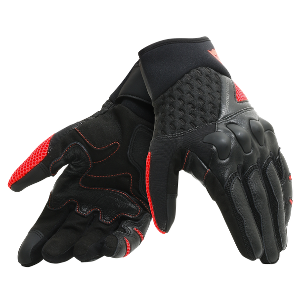 x-moto-gloves-black-fluo-red image number 0