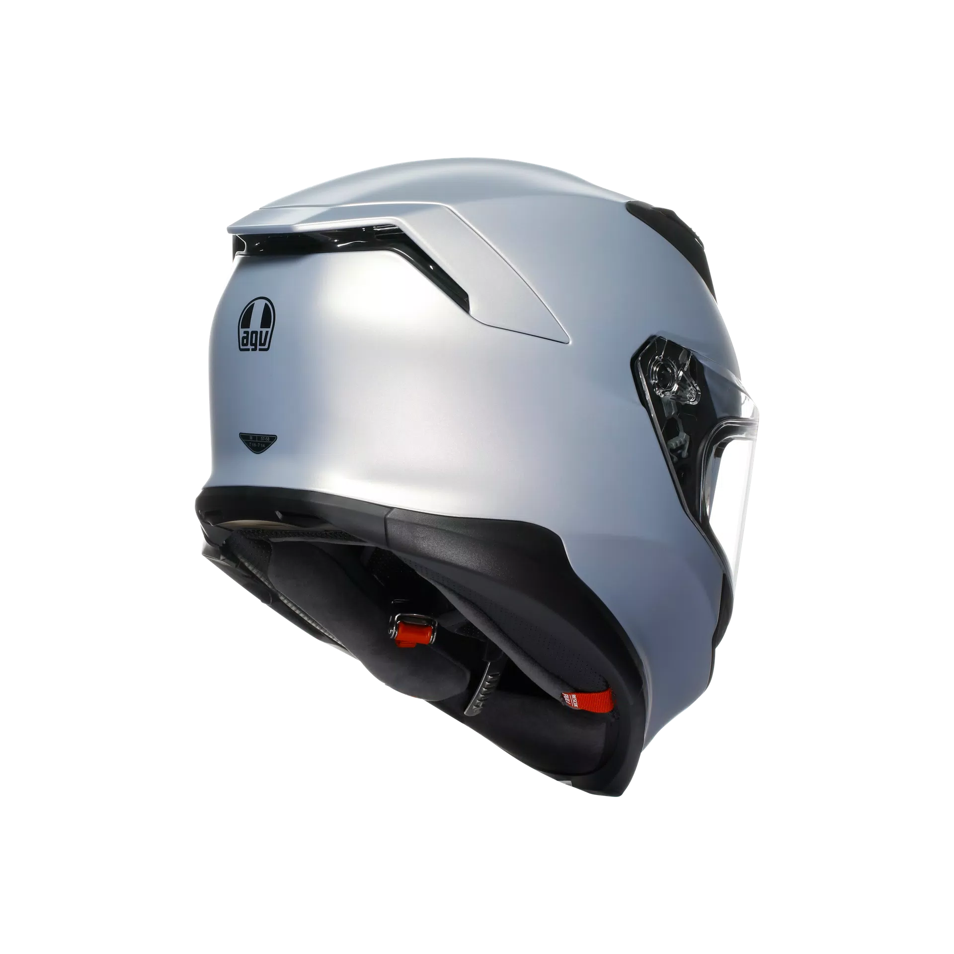 K7 MPLK MONO MATT PRISMA SILVER - MOTORBIKE FULL FACE HELMET DOT (E2206)