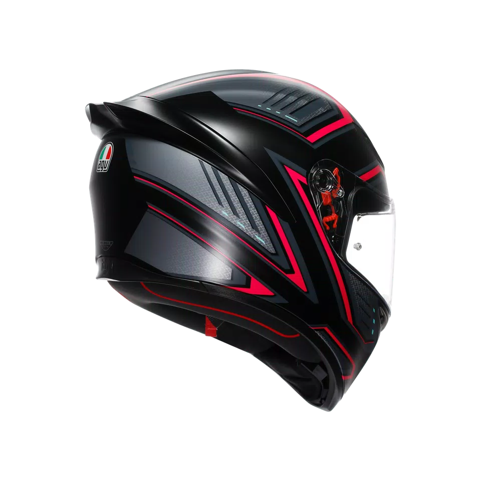 K1 S SLING MATT BLACK/PINK - MOTORBIKE FULL FACE HELMET DOT (E2206) -  - 6