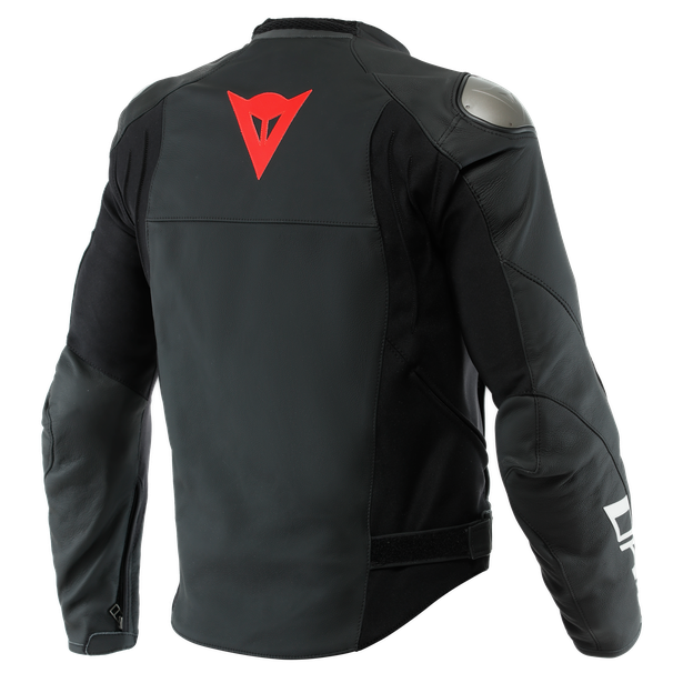 sportiva-giacca-moto-in-pelle-uomo-black-matt-black-matt-black-matt image number 1