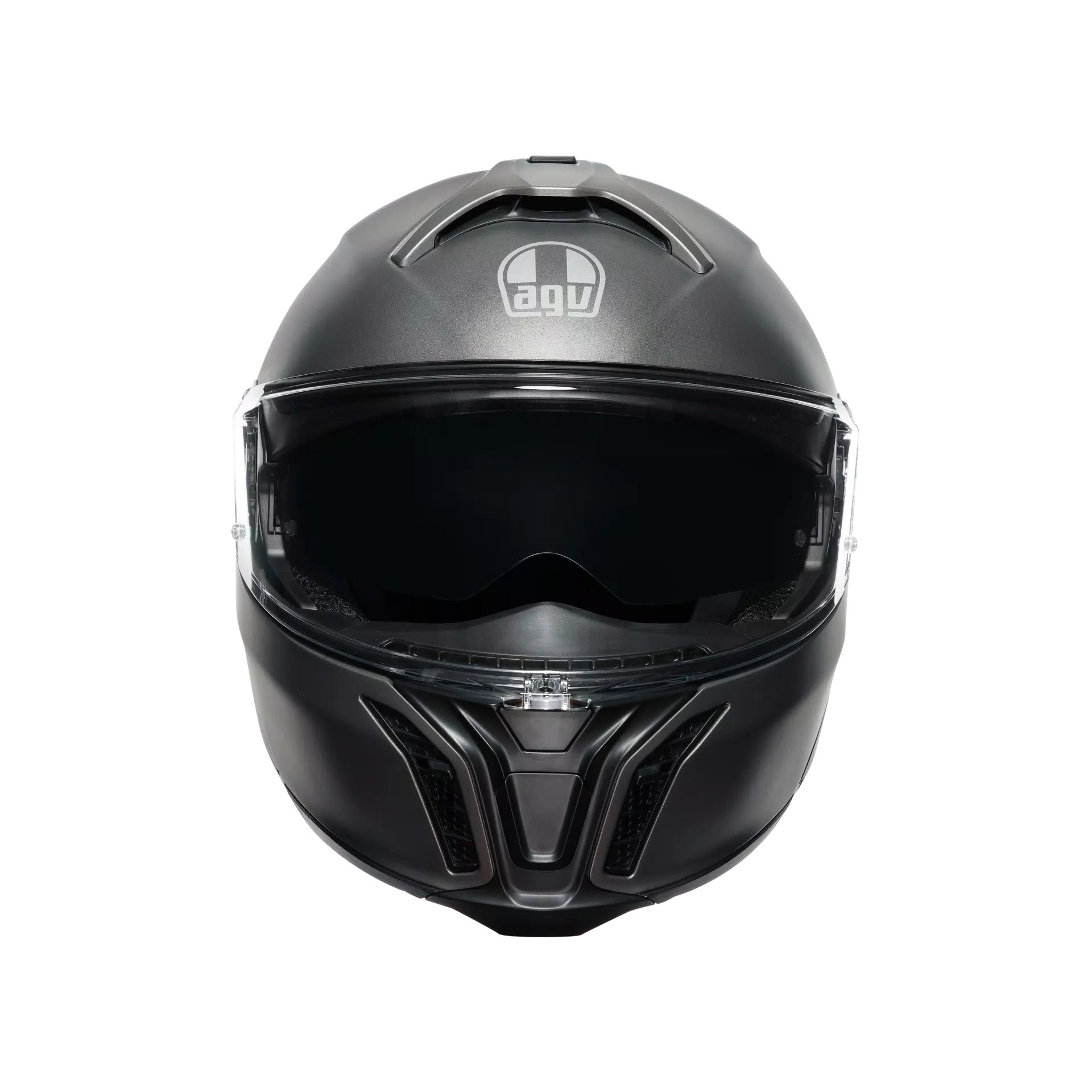 TOURMODULAR LUNA GREY MATT - MOTORBIKE FLIP UP HELMET E2206