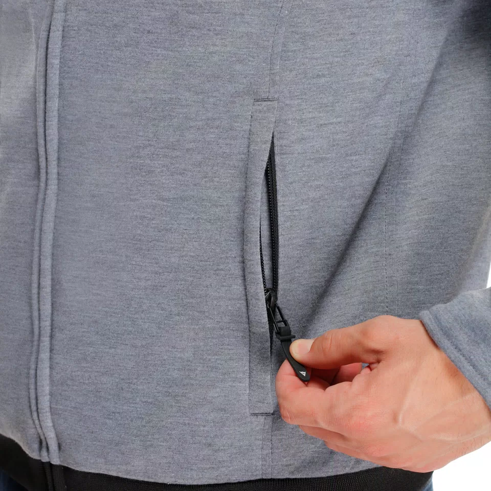 BOVISA - FELPA DA MOTO CON PROTEZIONI UOMO - GREY-MELANGE/BLACK - 8