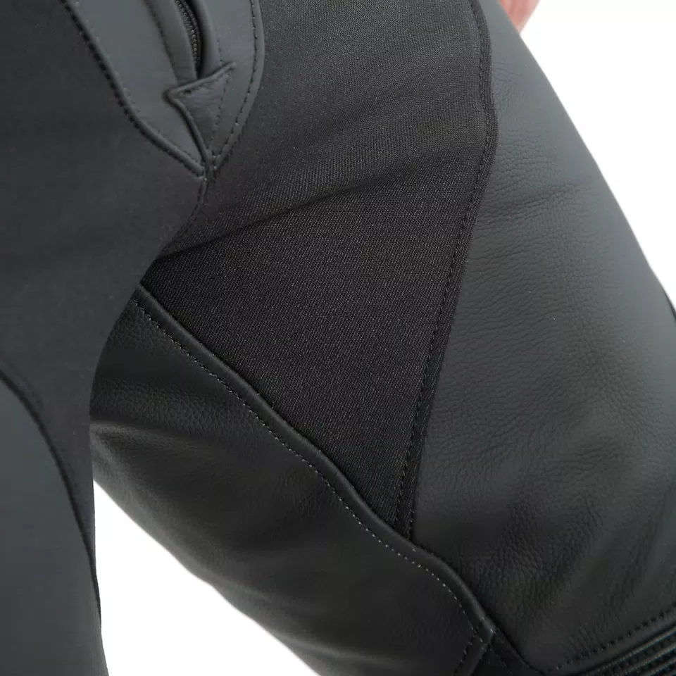 PONY 3 - MEN'S MOTORCYCLE LEATHER SHORT/TALL PANTS - BLACK-MATT - 7