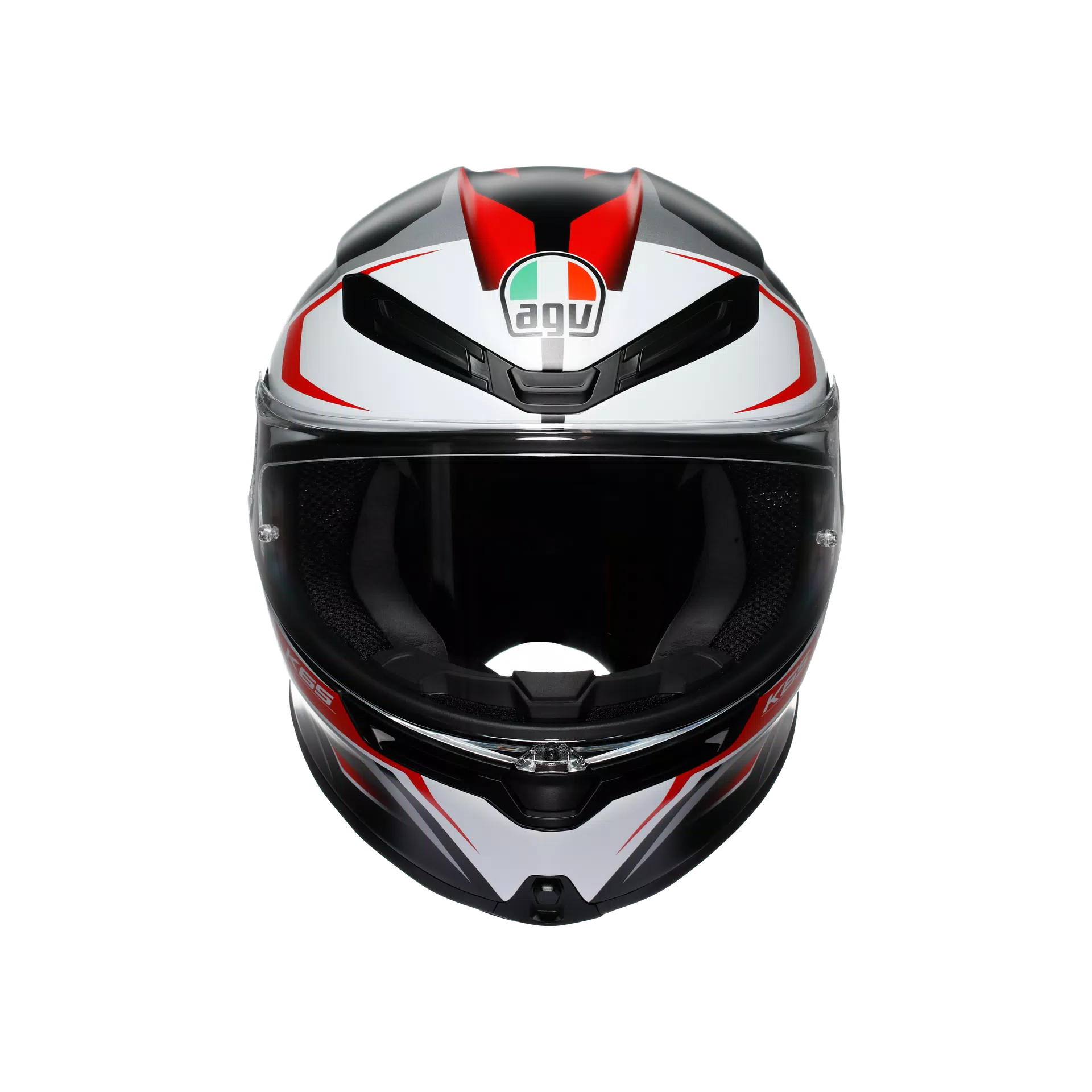 K6 S KARVE MATT BLACK/WHITE/RED - MOTORBIKE FULL FACE HELMET DOT (E2206)