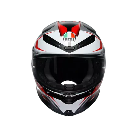 K6 S KARVE MATT BLACK/WHITE/RED - MOTORBIKE FULL FACE HELMET DOT (E2206) -  - 2