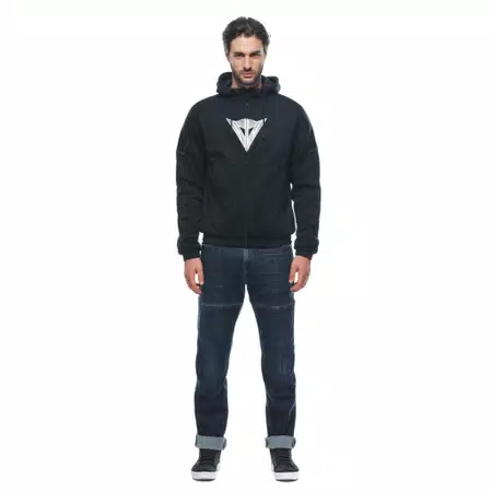 DAEMON-X SAFETY HOODIE FULL ZIP - BLACK/BLACK/WHITE - 3