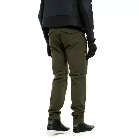 CHINOS - MEN'S MOTORCYCLE PANTS IN FABRIC - OLIVE - 4