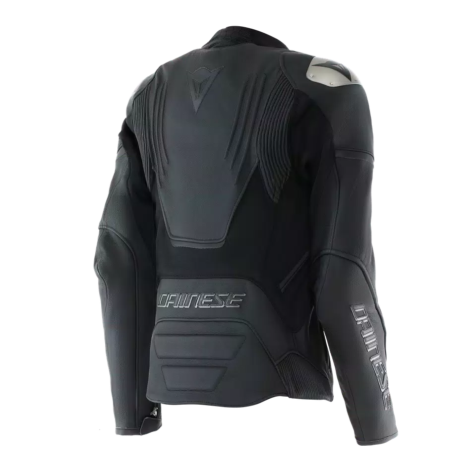 RACING 5 - WOMEN'S LEATHER MOTORCYCLE JACKET - BLACK/BLACK - 2