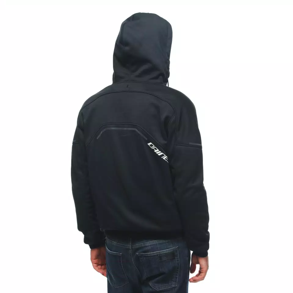 DAEMON-X SAFETY HOODIE FULL ZIP | BLACK/BLACK/WHITE | Dainese