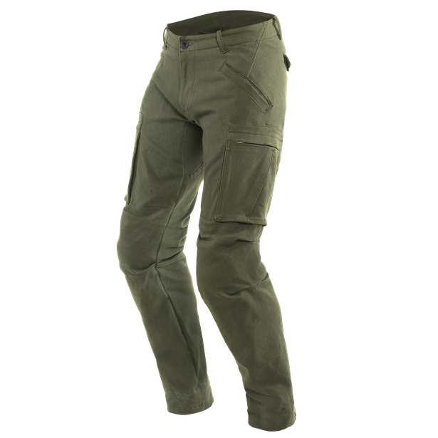 combat-pantaloni-moto-in-tessuto-uomo-olive image number 0