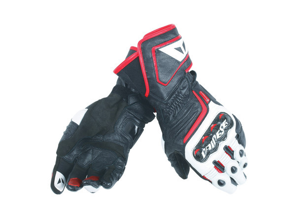 carbon-d1-long-lady-gloves-black-white-lava-red image number 0