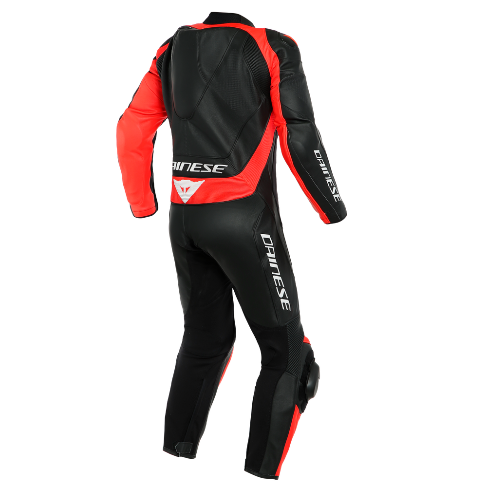 assen-2-1-pc-perf-leather-suit-black-black-fluo-red image number 1