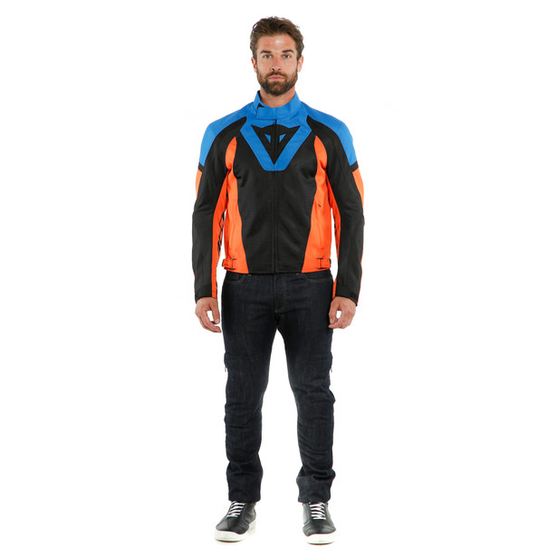 levante-air-tex-giacca-moto-estiva-in-tessuto-uomo-black-light-blue-flame-orange image number 3